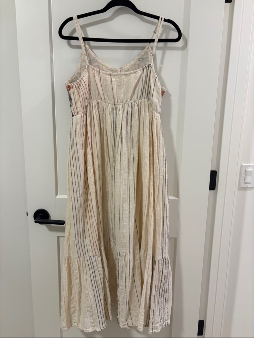 Jackson Rowe Cream Maxi Dress with Embroidered Floral Bodice and Straps - Picture 6 of 6